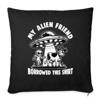 SciFi et extraterrestres extraterrestres et fan d’ovnis - Housse de coussin décorative 45 x 45 cm - noir - Devant