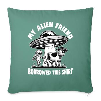 SciFi et extraterrestres extraterrestres et fan d’ovnis - Housse de coussin décorative 45 x 45 cm - vert sapin - Devant