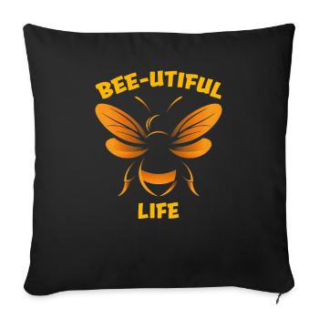 Bee Lovers Beekeepers Naturefriends Beekeepers - Sofa pillowcase 17,3'' x 17,3'' (45 x 45 cm) - black - Front