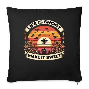 Amoureux des abeilles Apiculteurs Amis de la nature Apiculteurs - Housse de coussin décorative 45 x 45 cm - noir - Devant