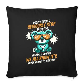 Koala - Housse de coussin décorative 45 x 45 cm - noir - Devant