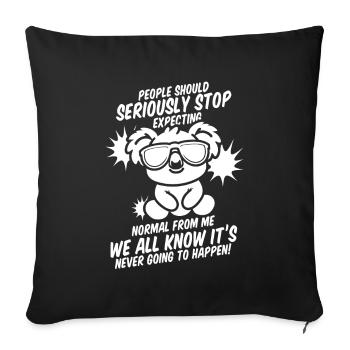 Koala - Housse de coussin décorative 45 x 45 cm - noir - Devant