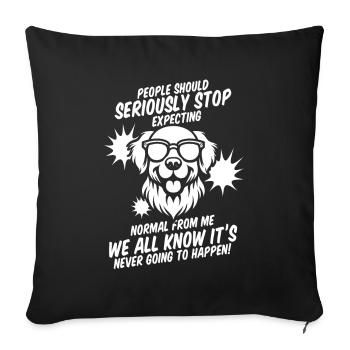 Golden Retriever - Sofa pillowcase 17,3'' x 17,3'' (45 x 45 cm) - black - Front