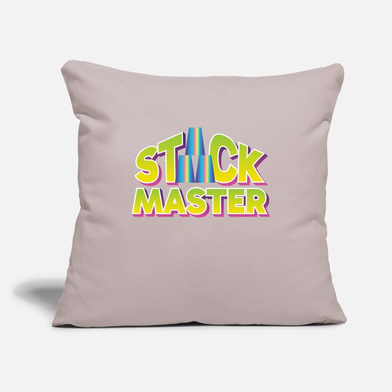Empilage de gobelets Stack Master Housse de coussin décorative 45 x 45 cm