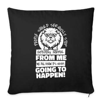 Chow Chow - Sofa pillowcase 17,3'' x 17,3'' (45 x 45 cm) - black - Front