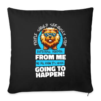 Chow Chow - Sofa pillowcase 17,3'' x 17,3'' (45 x 45 cm) - black - Front