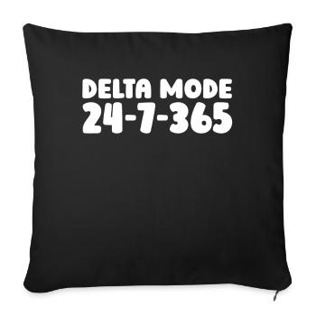 Sorority Soroitas Delta Mode - Sofa pillowcase 17,3'' x 17,3'' (45 x 45 cm) - black - Front