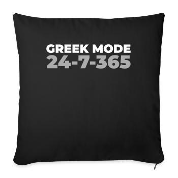 Sorority Soroitas Greek Mode - Sofa pillowcase 17,3'' x 17,3'' (45 x 45 cm) - black - Front