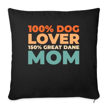 Great Dane - Sofa pillowcase 17,3'' x 17,3'' (45 x 45 cm) - black - Front