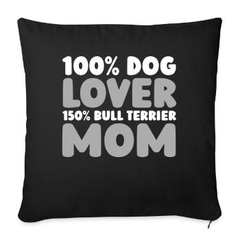 Bull Terrier - Sofa pillowcase 17,3'' x 17,3'' (45 x 45 cm) - black - Front