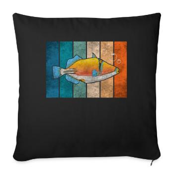 Humuhumunukunukuapua'a Hawaiianischer Riff-Drücker - Sofakissenbezug 45 x 45 cm - Schwarz - Vorne