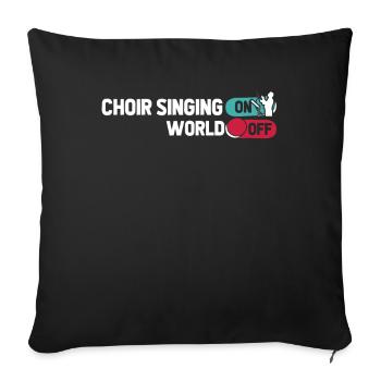 Chorale Chanteur Chorale Chant Sur Le Monde Hors Du Monde - Housse de coussin décorative 45 x 45 cm - noir - Devant