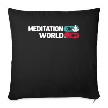 Méditation Méditation Méditation Sur le Monde Hors Monde - Housse de coussin décorative 45 x 45 cm - noir - Devant