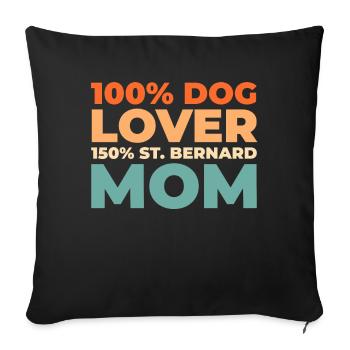 Saint Bernard - Sofa pillowcase 17,3'' x 17,3'' (45 x 45 cm) - black - Front