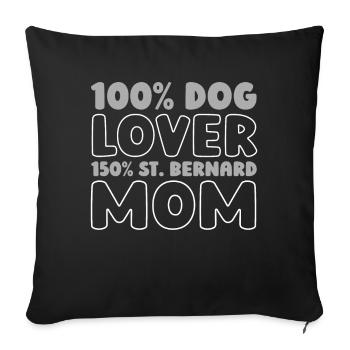Saint Bernard - Sofa pillowcase 17,3'' x 17,3'' (45 x 45 cm) - black - Front