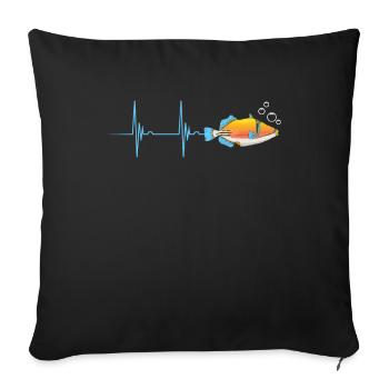 Humuhumunukunukuapua'a Hawaii-Riff-Drückerfisch - Sofakissenbezug 45 x 45 cm - Schwarz - Vorne