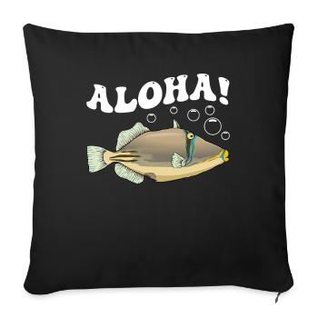 Humuhumunukunukuapua'a Hawaiianischer Riff-Drücker - Sofakissenbezug 45 x 45 cm - Schwarz - Vorne