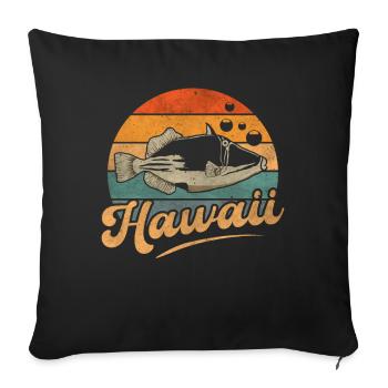 Humuhumunukunukuapua'a Hawaiianischer Riff-Drücker - Sofakissenbezug 45 x 45 cm - Schwarz - Vorne