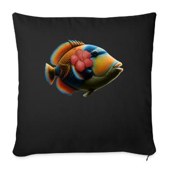 Humuhumunukunukuapua'a Hawaii-Riff-Drückerfisch - Sofakissenbezug 45 x 45 cm - Schwarz - Vorne