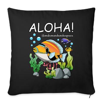Humuhumunukunukuapua'a Hawaiianischer Riff-Drücker - Sofakissenbezug 45 x 45 cm - Schwarz - Vorne