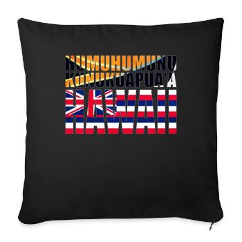 Humuhumunukunukuapua'a Hawaiianischer Riff-Drücker - Sofakissenbezug 45 x 45 cm - Schwarz - Vorne