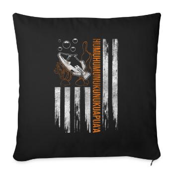 Humuhumunukunukuapua’a pousseur de récif hawaïen - Housse de coussin décorative 45 x 45 cm - noir - Devant