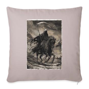 Tarot de la mort - Housse de coussin décorative 45 x 45 cm - taupe clair - Devant