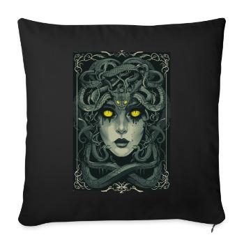 Medusa Tarot - Sofa pillowcase 17,3'' x 17,3'' (45 x 45 cm) - black - Front