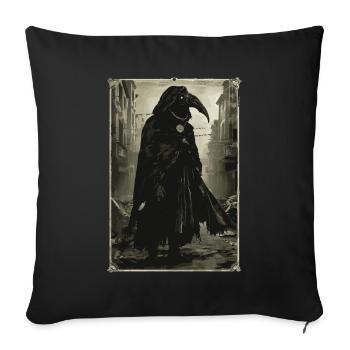 Pest Arzt Tarot - Sofakissenbezug 45 x 45 cm - Schwarz - Vorne