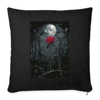 Die purpurrote Rose Tarot - Sofakissenbezug 45 x 45 cm - Schwarz - Vorne