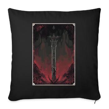 Die verfluchte Klinge Tarot - Sofakissenbezug 45 x 45 cm - Schwarz - Vorne