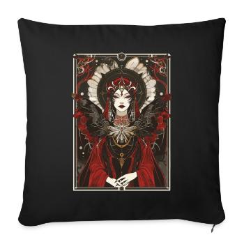 Die Kaiserin Tarot - Sofakissenbezug 45 x 45 cm - Schwarz - Vorne