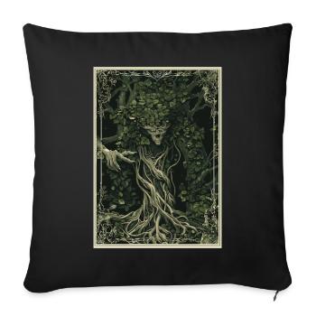 Der Waldwächter Tarot - Sofakissenbezug 45 x 45 cm - Schwarz - Vorne