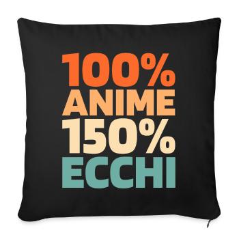 Anime Manga - Sofa pillowcase 17,3'' x 17,3'' (45 x 45 cm) - black - Front