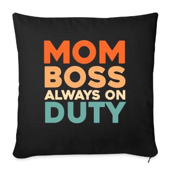 Mom Mom Chaos Coordinator - Sofa pillowcase 17,3'' x 17,3'' (45 x 45 cm) - black - Front