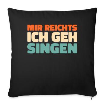 Choriste J’en ai assez, je vais chanter - Housse de coussin décorative 45 x 45 cm - noir - Devant