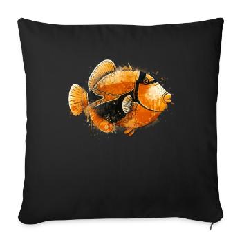 Humuhumunukunukuapua'a Hawaii-Riff-Drückerfisch - Sofakissenbezug 45 x 45 cm - Schwarz - Vorne