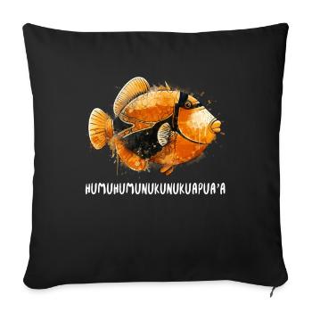 Humuhumunukunukuapua'a Hawaii-Riff-Drückerfisch - Sofakissenbezug 45 x 45 cm - Schwarz - Vorne