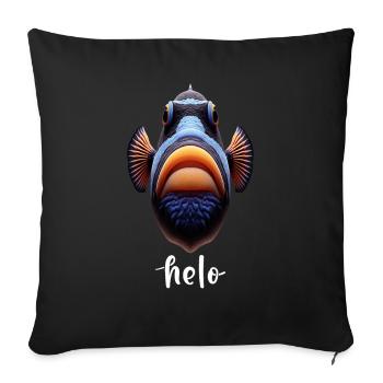 Humuhumunukunukuapua'a Hawaiian Reef Pusher - Sofa pillowcase 17,3'' x 17,3'' (45 x 45 cm) - black - Front