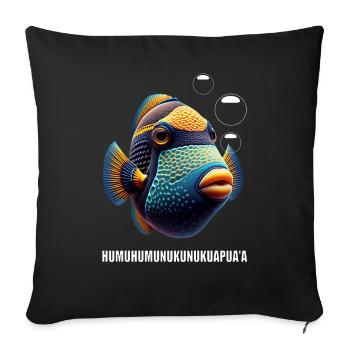 Humuhumunukunukuapua'a Hawaiianischer Riff-Drücker - Sofakissenbezug 45 x 45 cm - Schwarz - Vorne