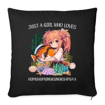 Humuhumunukunukuapua'a Hawaiian Reef Pusher - Sofa pillowcase 17,3'' x 17,3'' (45 x 45 cm) - black - Front