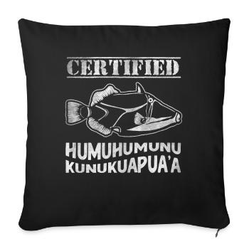 Humuhumunukunukuapua'a Hawaiianischer Riff-Drücker - Sofakissenbezug 45 x 45 cm - Schwarz - Vorne