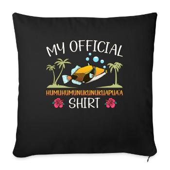 Humuhumunukunukuapua'a Hawaiian Reef Pusher - Sofa pillowcase 17,3'' x 17,3'' (45 x 45 cm) - black - Front