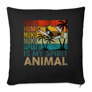 Humuhumunukunukuapua'a Hawaiian Reef Triggerfish - Sofa pillowcase 17,3'' x 17,3'' (45 x 45 cm) - black - Front
