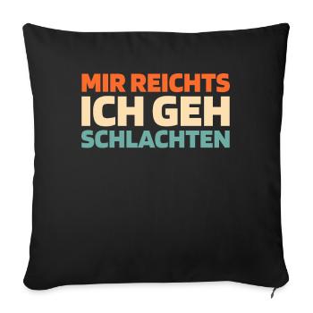 Fleischer Metzger Schlachter - Sofakissenbezug 45 x 45 cm - Schwarz - Vorne