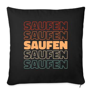 Beer Beer Lovers Booze - Sofa pillowcase 17,3'' x 17,3'' (45 x 45 cm) - black - Front