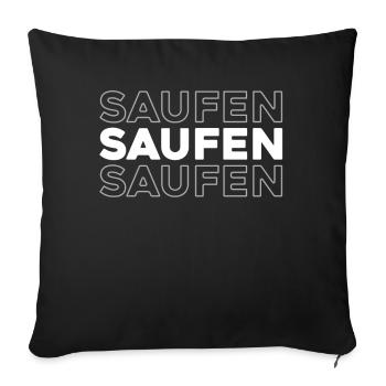 Bière Amateurs de bière Alcool - Housse de coussin décorative 45 x 45 cm - noir - Devant