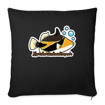 Humuhumunukunukuapua'a Hawaiianischer Riff-Drücker - Sofakissenbezug 45 x 45 cm - Schwarz - Vorne