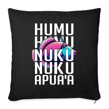 Humuhumunukunukuapua'a Hawaii-Riff-Drückerfisch - Sofakissenbezug 45 x 45 cm - Schwarz - Vorne