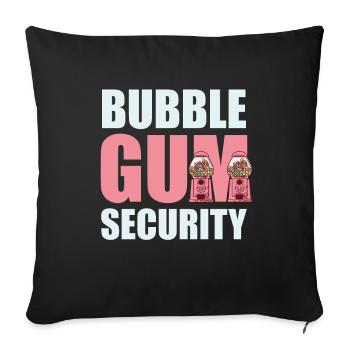 Bubble Gum Security Gumball Machine Gift - Sofa pillowcase 17,3'' x 17,3'' (45 x 45 cm) - black - Front